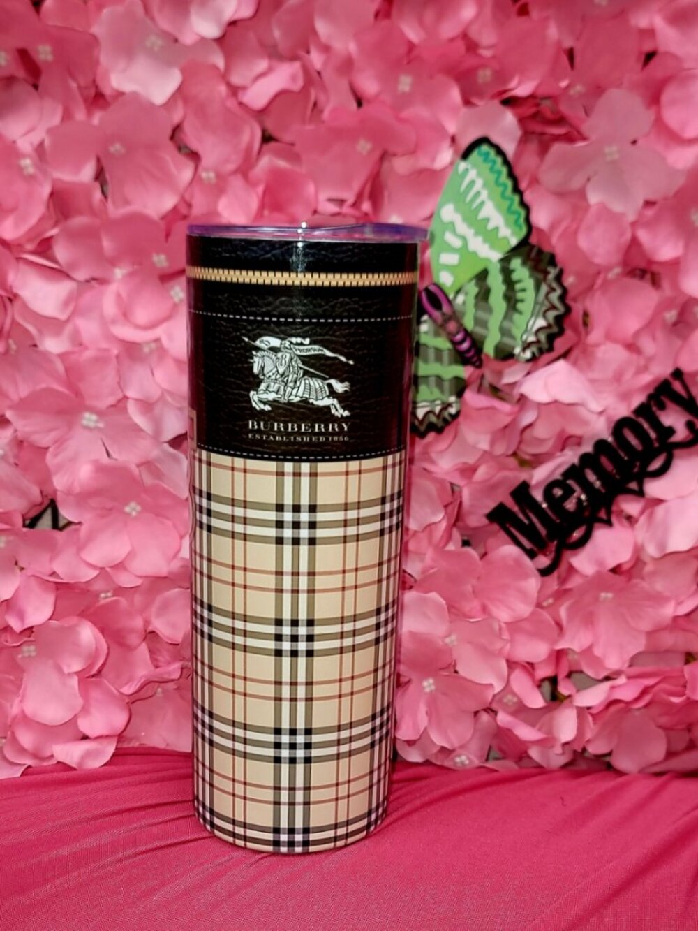 Luxury Designer Purse 20oz Tumbler w/Lid & Straw